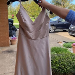 David’s Bridal full length gown. Size 6. Color: Biscotti